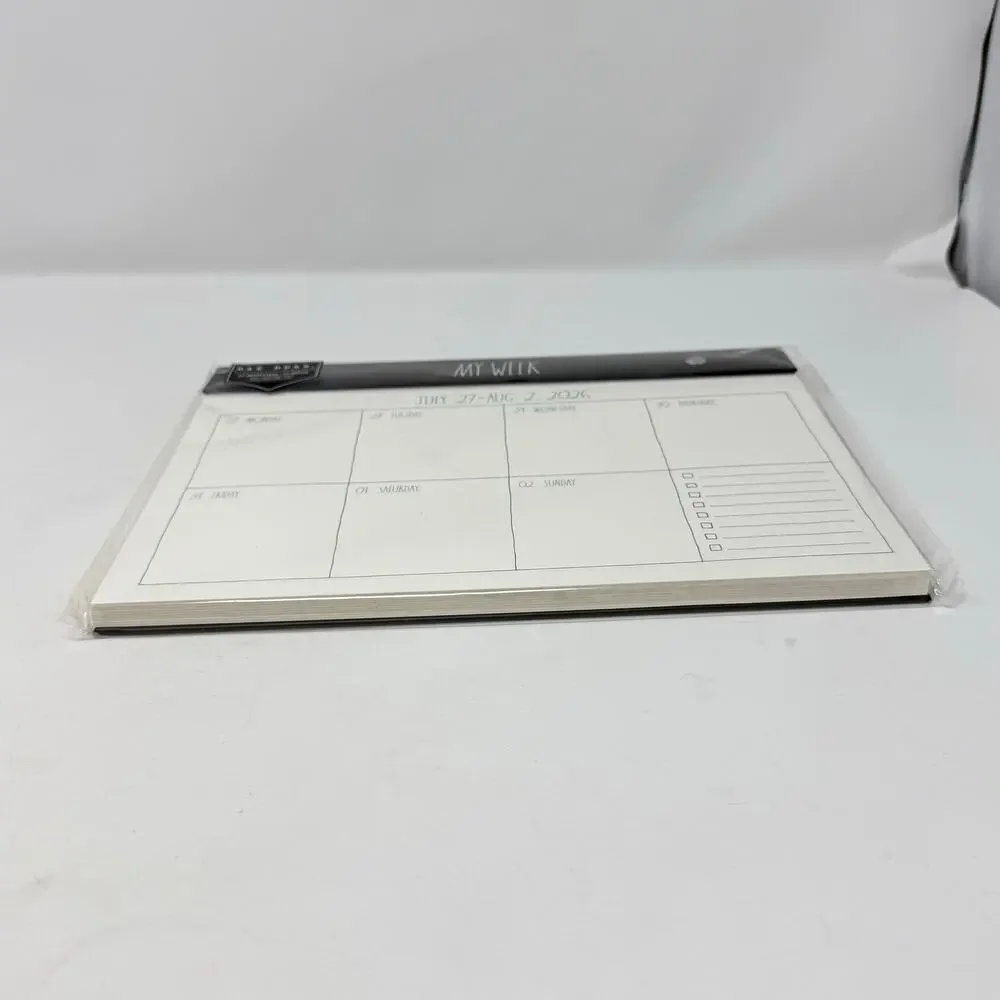 Rae Dunn My Week Weekly Planner 17 Month Aug 2026-Dec 2027 Desk Pad Black